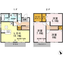 津新町駅 徒歩18分 1階の物件間取画像